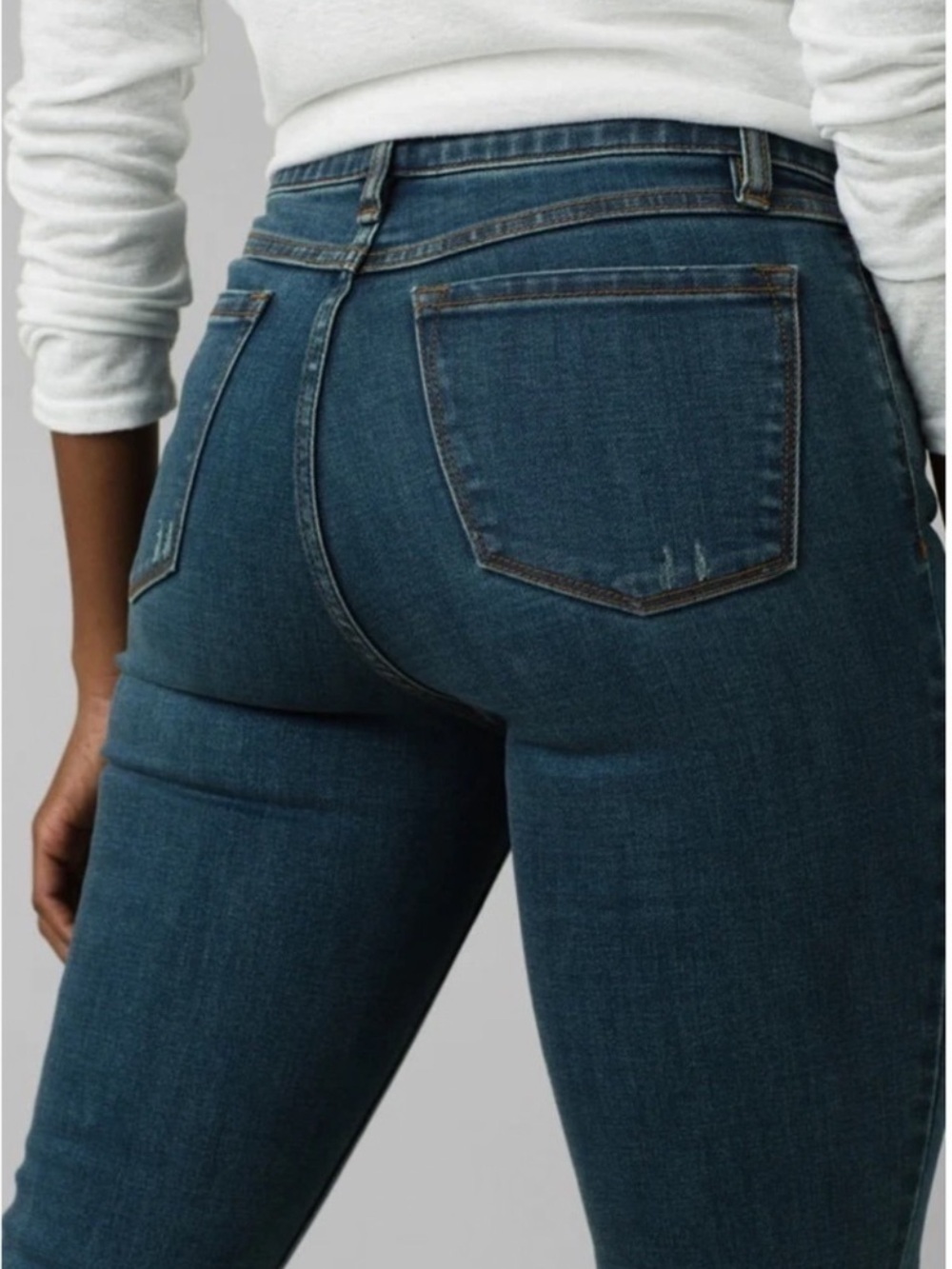 NWT PrAna Women’s Sienna Mid-Rise Skinny Jean in True Blue Wash Size 4/27 - Picture 6 of 14